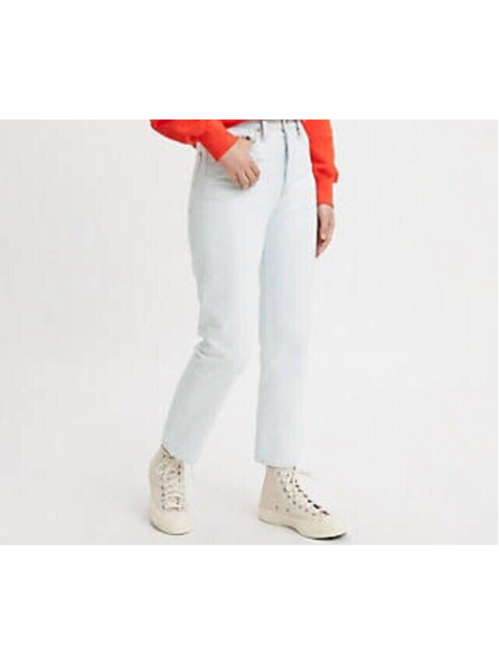 Levi's Women's Wedgie Straight Jeans, (New) White 32x28 14s